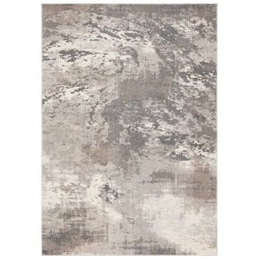 SAFAVIEH Madison Oscar Abstract Distressed Area Rug, Beige/Grey, 5'3" x 7'6"