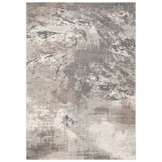 SAFAVIEH Madison Oscar Abstract Distressed Area Rug, Beige/Grey, 5'3" x 7'6"