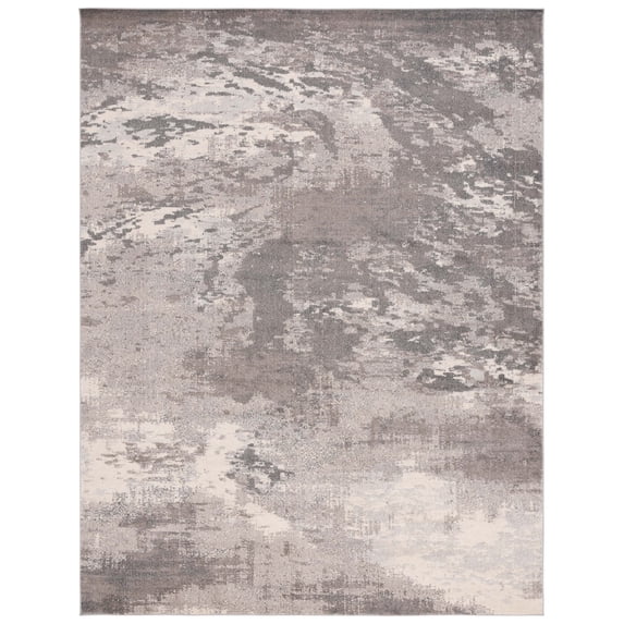 SAFAVIEH Madison Oscar Abstract Distressed Area Rug, Beige/Grey, 8' x 10'