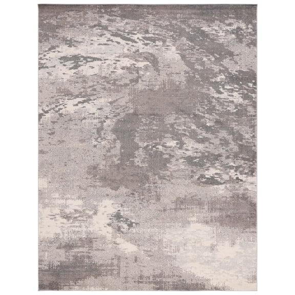 SAFAVIEH Madison Oscar Abstract Distressed Area Rug, Beige/Grey, 9' x 12'