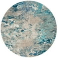 thumbnail image 1 of SAFAVIEH Madison Oscar Abstract Distressed Area Rug, Blue/Grey, 6'7" x 6'7" Round, 1 of 7