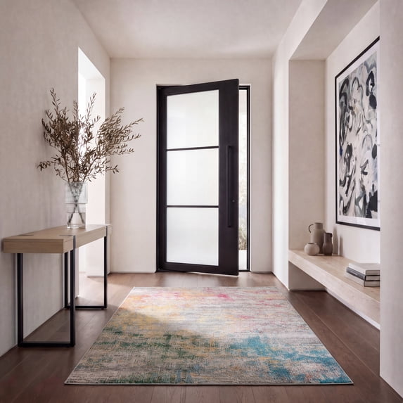 Safavieh Madison Oscar Abstract Area Rug, Gray/Gold, 5'3" x 7'6"
