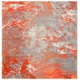 thumbnail image 1 of SAFAVIEH Madison Oscar Abstract Distressed Area Rug, Grey/Orange, 4' x 4' Square, 1 of 8