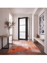 Safavieh Madison Oscar Abstract Area Rug, Gray/Orange, 5'3" x 7'6"