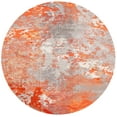 thumbnail image 1 of SAFAVIEH Madison Oscar Abstract Distressed Area Rug, Grey/Orange, 5' x 5' Round, 1 of 8
