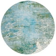 thumbnail image 1 of SAFAVIEH Madison Oscar Abstract Distressed Area Rug, Light Blue/Green, 4' x 4' Round, 1 of 8