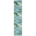 thumbnail image 1 of SAFAVIEH Madison Oscar Abstract Distressed Runner Rug, Light Blue/Green, 2'2" x 12', 1 of 8