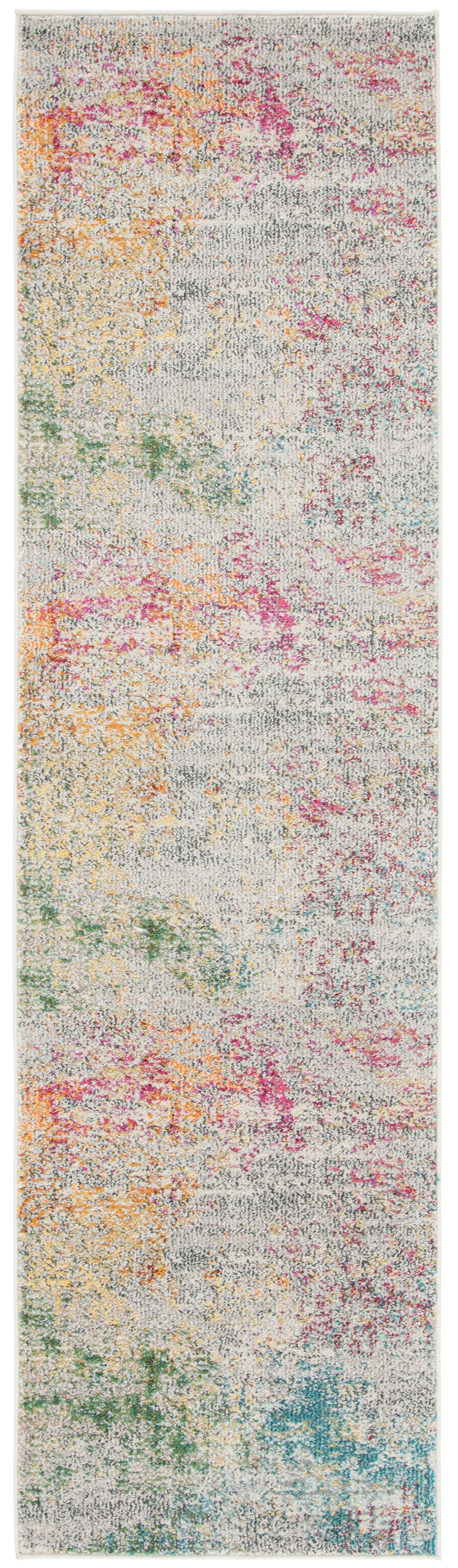 Madison Chic Metro-Mod 26" Non-Slip Gray Synthetic Area Rug