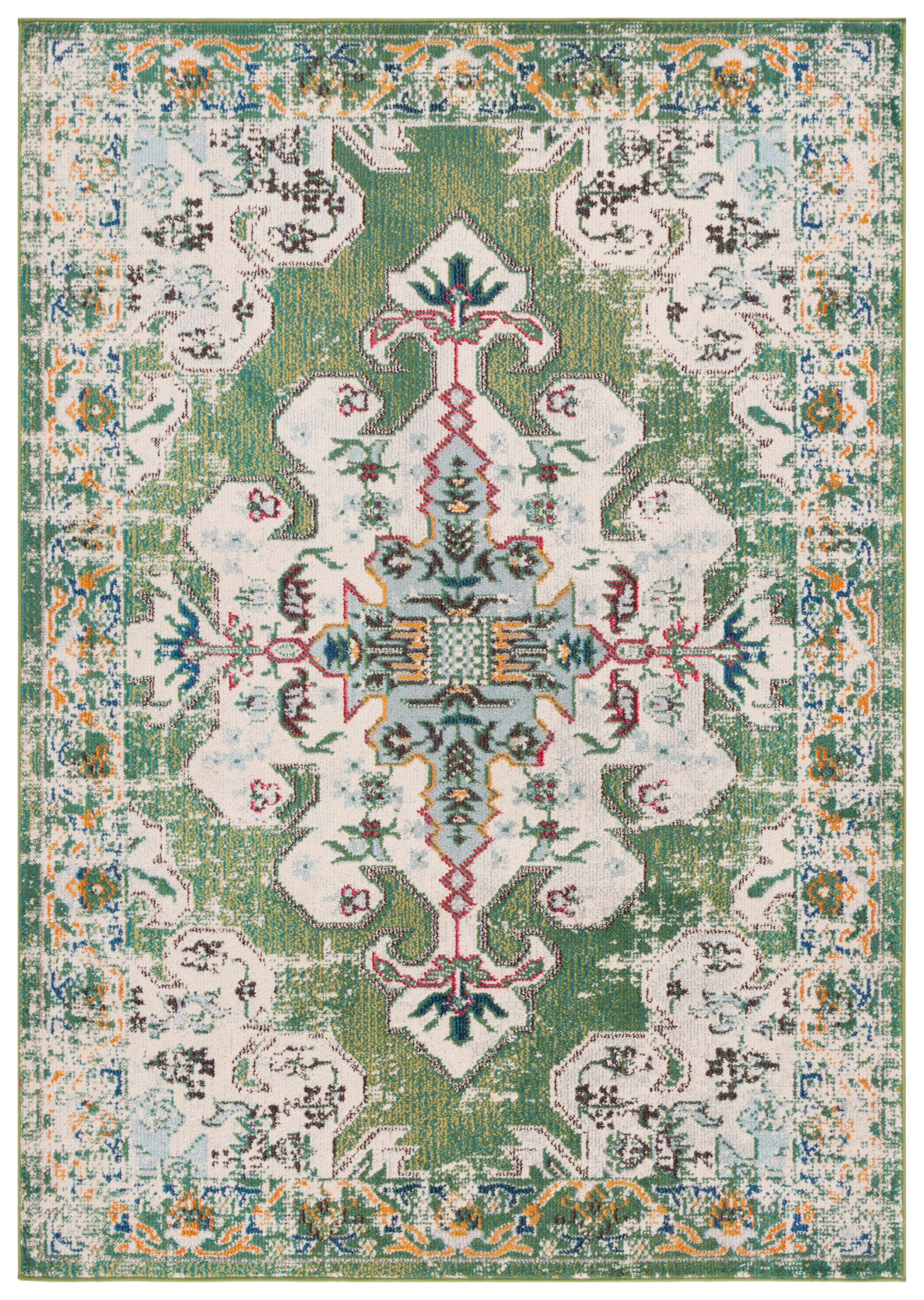 SAFAVIEH Madison Richmal Oriental Area Rug, Green/Aqua, 9' x 12'