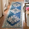 thumbnail image 1 of SAFAVIEH Madison Richmal Vintage Traditional Runner Rug, Navy/Grey, 2'2" x 10', 1 of 9