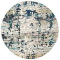 thumbnail image 1 of SAFAVIEH Madison Roswell Vintage Abstract Area Rug, Cream/Blue, 3' x 3' Round, 1 of 7