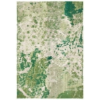 SAFAVIEH Madison Seanan Abstract Area Rug, Green/Ivory, 3' x 5'