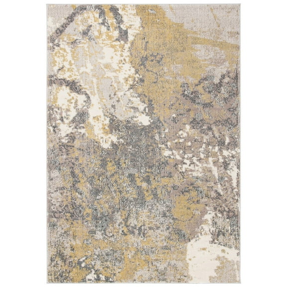 SAFAVIEH Madison Seanan Abstract Area Rug, Ivory/Grey, 3' x 5'