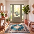 thumbnail image 1 of Safavieh Madison Sonam Oriental Area Rug, Navy/Turquoise, 9' x 12', 1 of 14