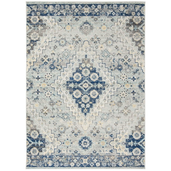 SAFAVIEH Madison Sophie Geometric Area Rug, Grey/Cream, 3' x 5'