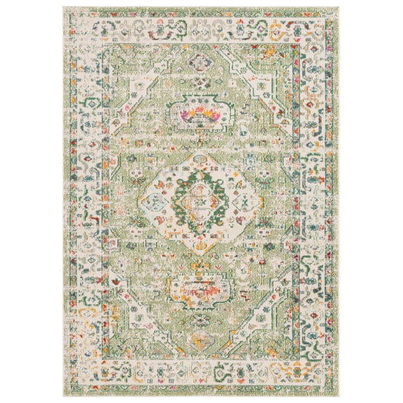 SAFAVIEH Madison Trenton Oriental Area Rug, Sage/Ivory, 9' x 12'