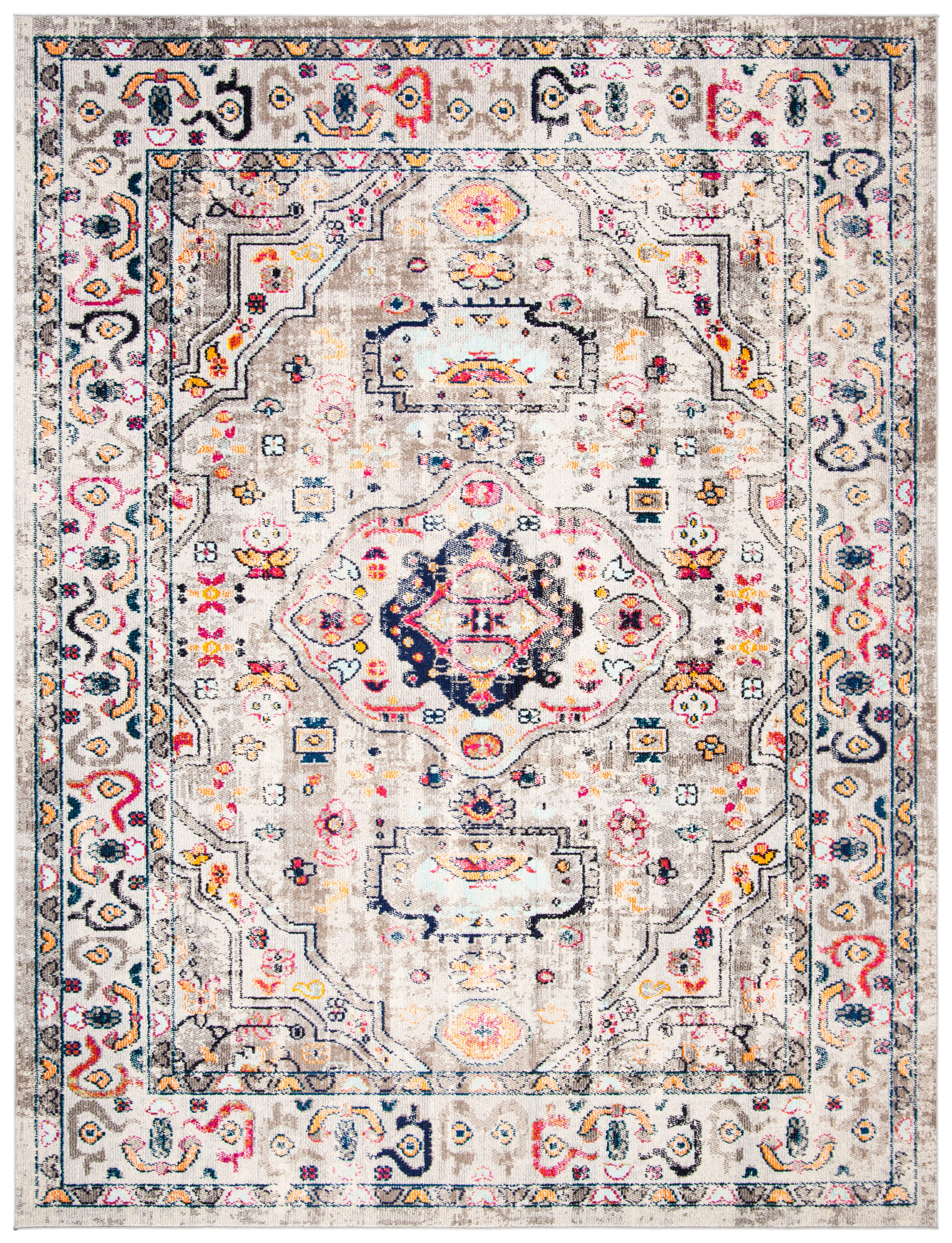 Madison Gray and Blue 12' x 15' Synthetic Area Rug