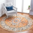 thumbnail image 1 of SAFAVIEH Madison Trenton Vintage Traditional Area Rug, Orange/Ivory, 6'7" x 6'7" Round, 1 of 10