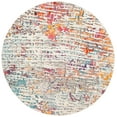 thumbnail image 1 of SAFAVIEH Madison Xanthia Abstract Area Rug, Light Blue/Orange, 6'7" x 6'7" Round, 1 of 7