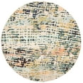 thumbnail image 1 of SAFAVIEH Madison Xanthia Abstract Area Rug, Beige/Navy, 5' x 5' Round, 1 of 7