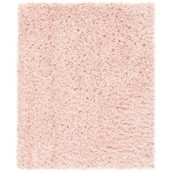 SAFAVIEH Madrid Miah Solid Polyester Shag Area Rug, Blush, 2' x 4'