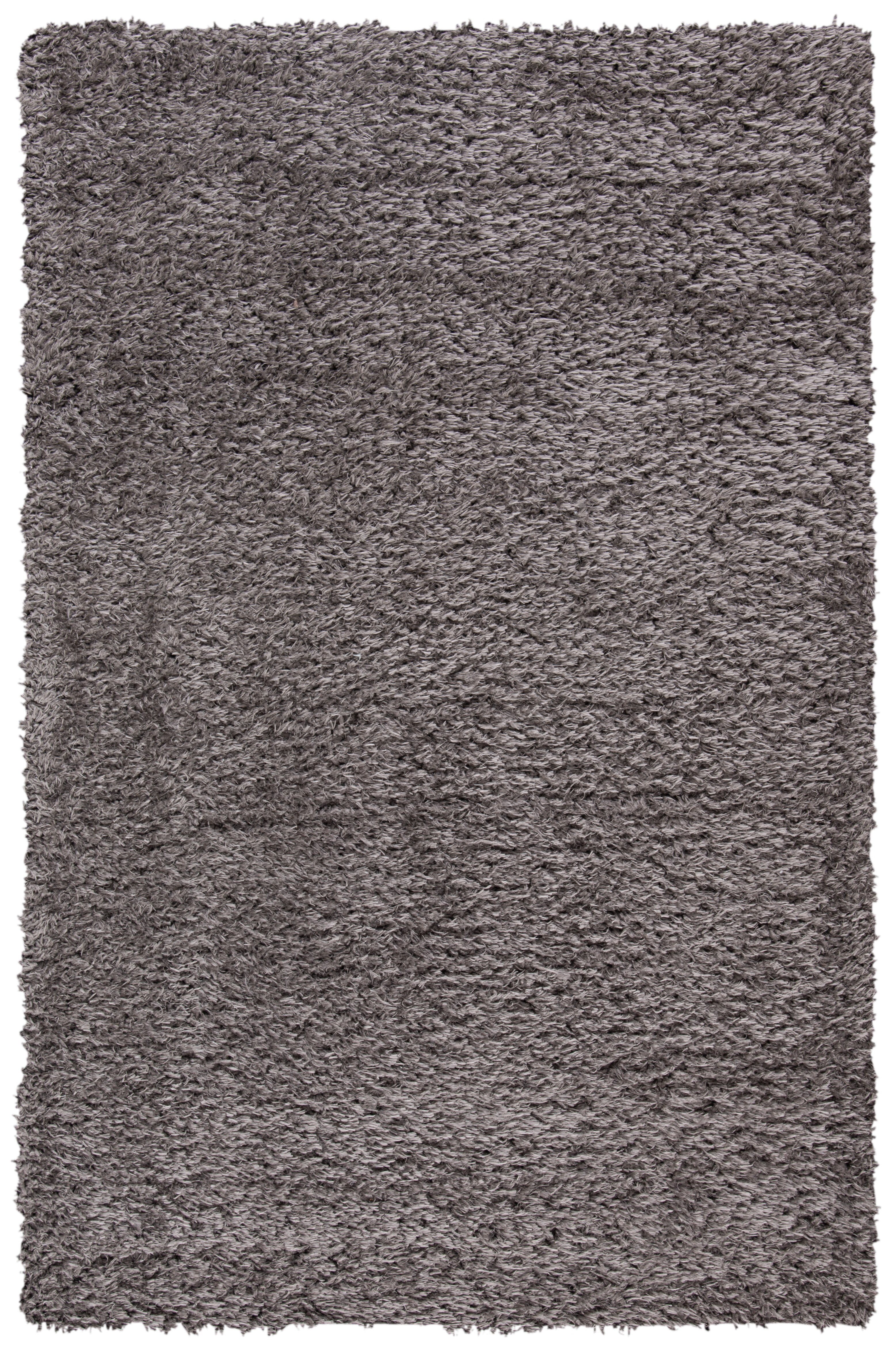 SAFAVIEH Madrid Miah Solid Polyester Shag Area Rug, Charcoal, 2' x 3'