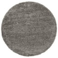thumbnail image 1 of SAFAVIEH Madrid Miah Solid Polyester Shag Area Rug, Charcoal, 6'7" x 6'7" Round, 1 of 8