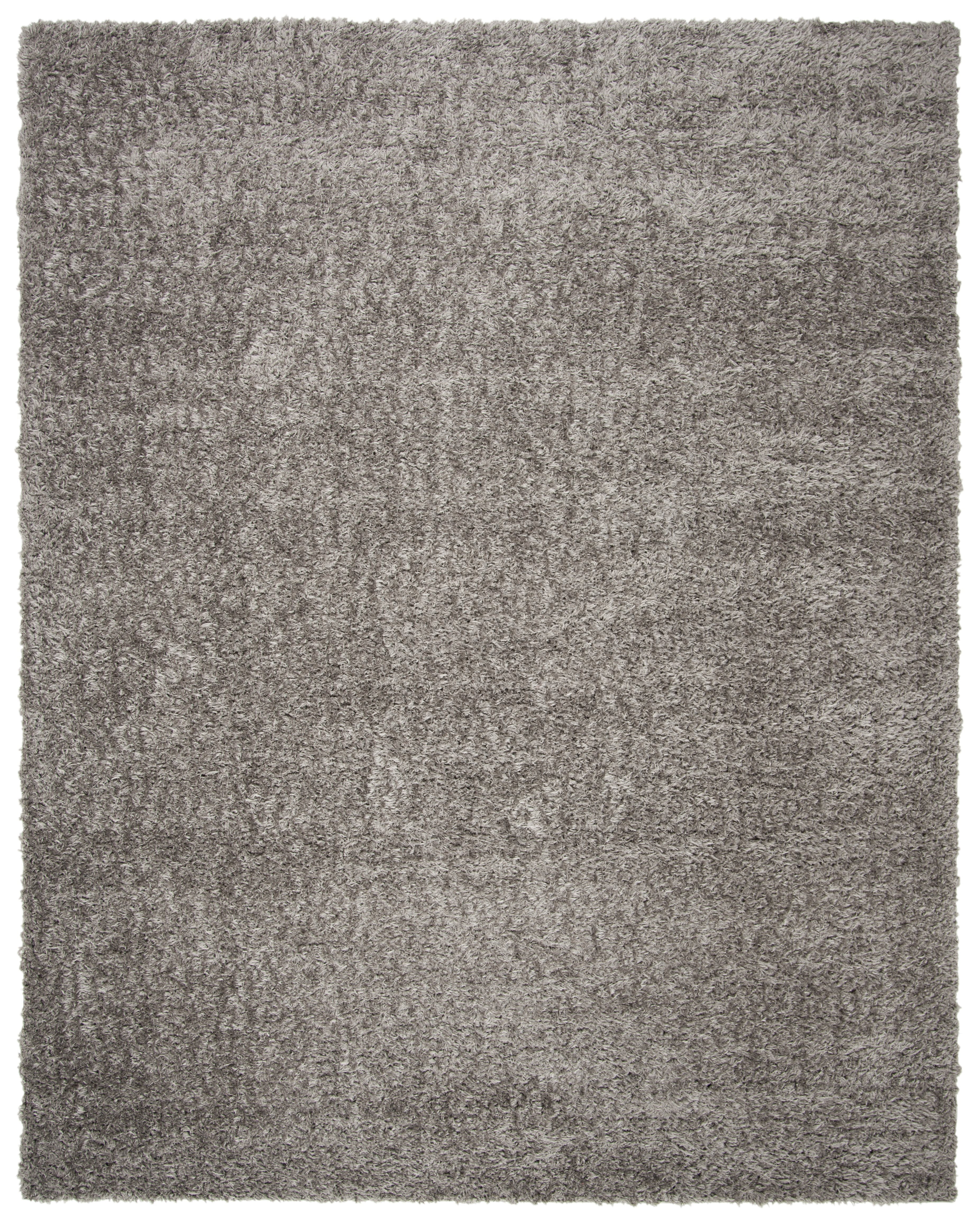 SAFAVIEH Madrid Miah Solid Polyester Shag Area Rug, Charcoal, 8' x 10'