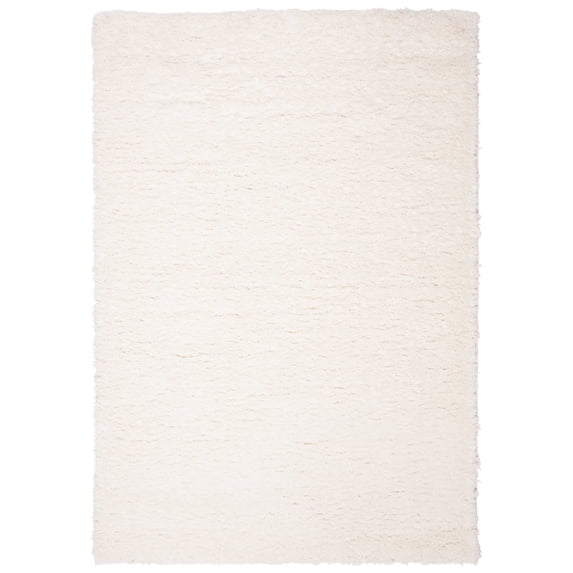 SAFAVIEH Madrid Miah Solid Polyester Shag Area Rug, Ivory, 2' x 4'
