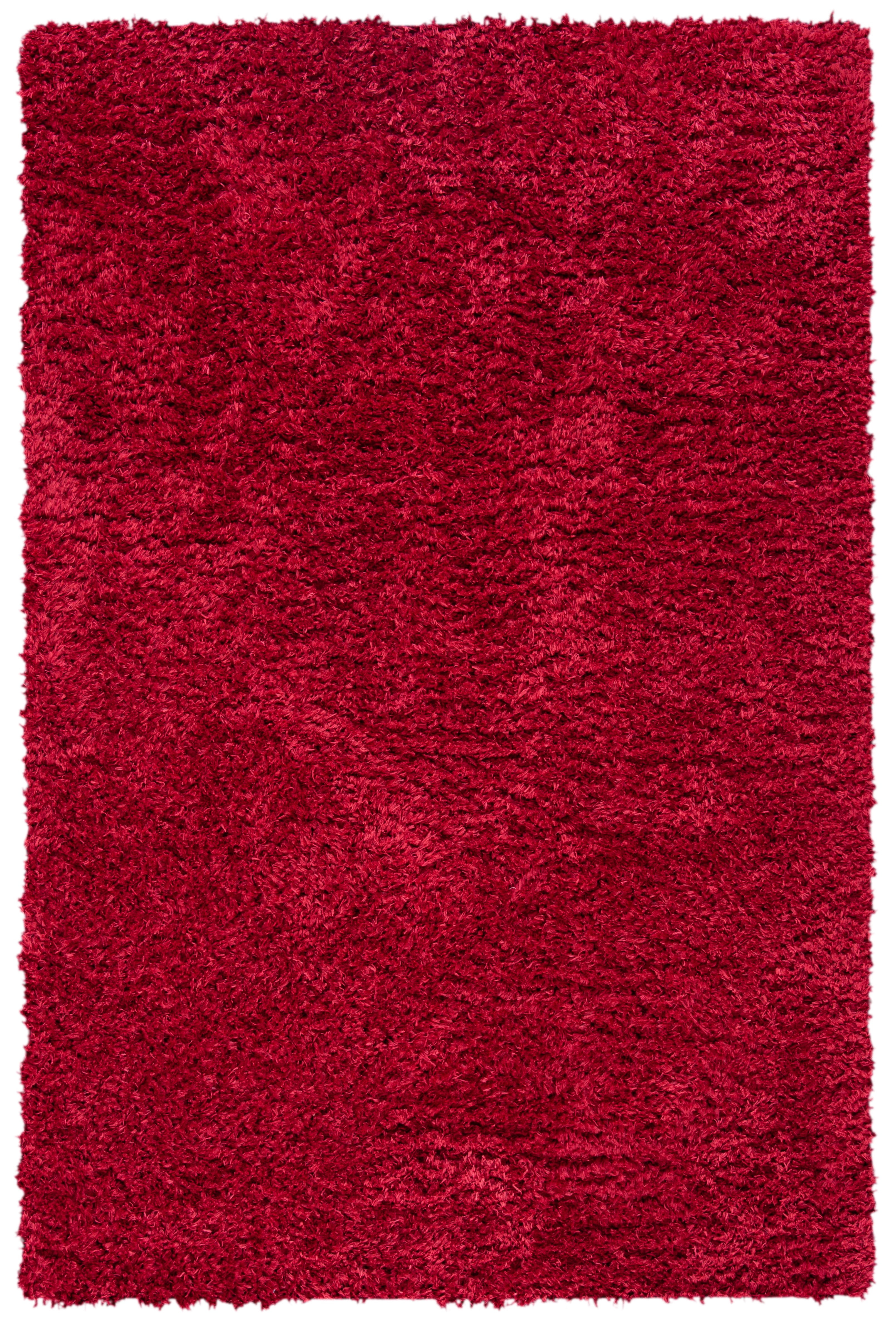 Madrid Red Shag 4' x 6' Synthetic Area Rug