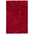 thumbnail image 1 of SAFAVIEH Madrid Miah Solid Polyester Shag Area Rug, Red, 4' x 6', 1 of 7