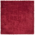 thumbnail image 1 of SAFAVIEH Madrid Miah Solid Polyester Shag Area Rug, Red, 5'3" x 5'3" Square, 1 of 7