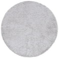 thumbnail image 1 of SAFAVIEH Madrid Miah Solid Polyester Shag Area Rug, Silver, 3' x 3' Round, 1 of 7