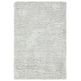thumbnail image 1 of SAFAVIEH Madrid Miah Solid Polyester Shag Area Rug, Silver, 4' x 6', 1 of 7