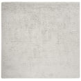 thumbnail image 1 of SAFAVIEH Madrid Miah Solid Polyester Shag Area Rug, Silver, 5'3" x 5'3" Square, 1 of 7