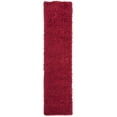 thumbnail image 1 of SAFAVIEH Madrid Miah Solid Polyester Shag Runner Rug, Red, 2' x 12', 1 of 7
