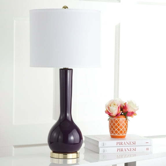 SAFAVIEH Mae Long Neck Table Lamp (Set of 2) | Dark Purple |