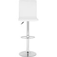 thumbnail image 1 of SAFAVIEH Magda Chrome Steel Swivel Barstool, White, 1 of 4