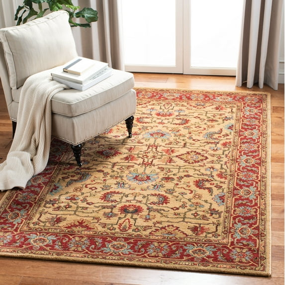 SAFAVIEH Mahal Bentley Oriental Area Rug, Beige/Red, 6'7" x 9'2"