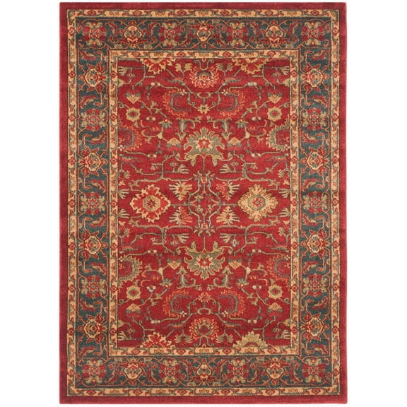 SAFAVIEH Mahal Bentley Oriental Area Rug, Red/Navy, 4' x 5'7"