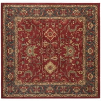 SAFAVIEH Mahal Bentley Oriental Area Rug, Red/Navy, 6'7" x 6'7" Square
