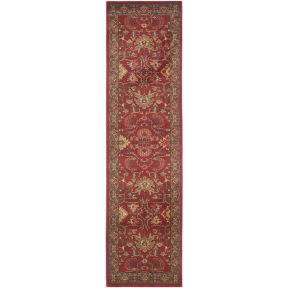 SAFAVIEH Mahal Bentley Oriental Runner Rug, Red/Navy, 2'2" x 8'
