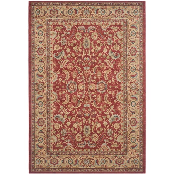 SAFAVIEH Mahal Gorgi Oriental Area Rug, Red/Natural, 5'1" x 7'7"