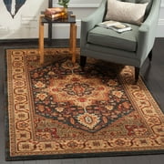 SAFAVIEH Mahal Josephine Oriental Area Rug, Navy/Natural, 3' x 5'