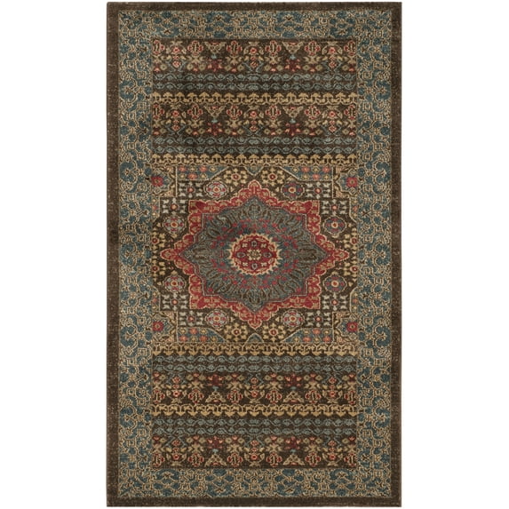 SAFAVIEH Mahal Lidija Oriental Area Rug, Navy/Red, 2'2" x 4'