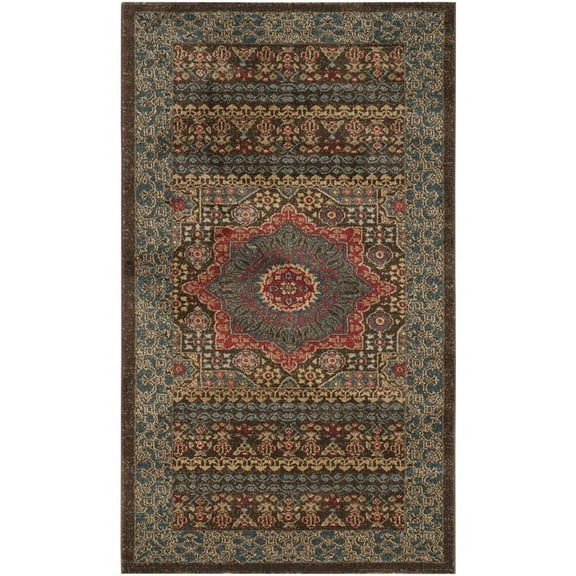 SAFAVIEH Mahal Lidija Oriental Area Rug, Navy/Red, 3' x 5'