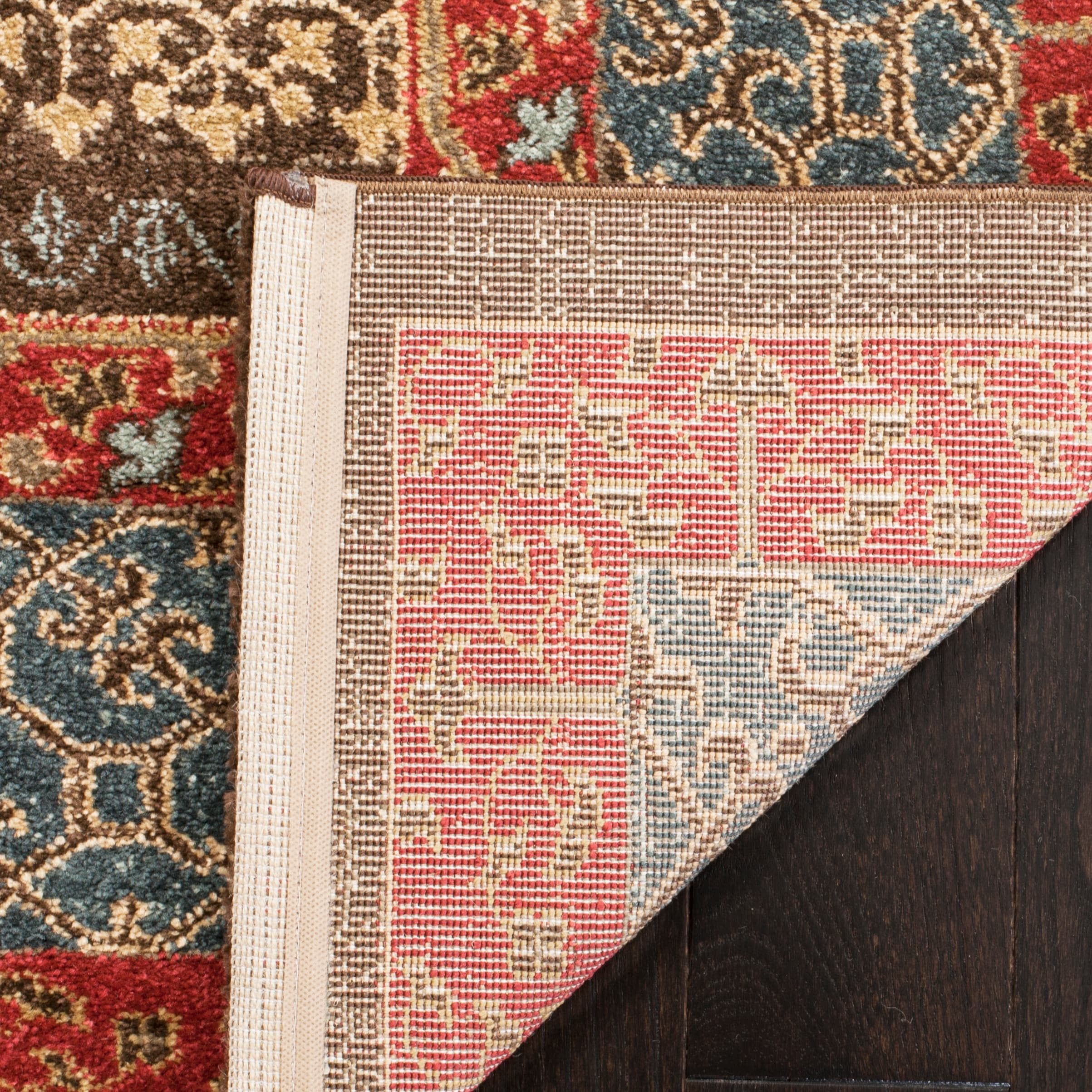 Regal Elegance 59'' Red Square Easy-Care Synthetic Area Rug