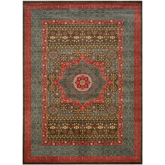 SAFAVIEH Mahal Lidija Oriental Area Rug, Navy/Red, 8' x 11'