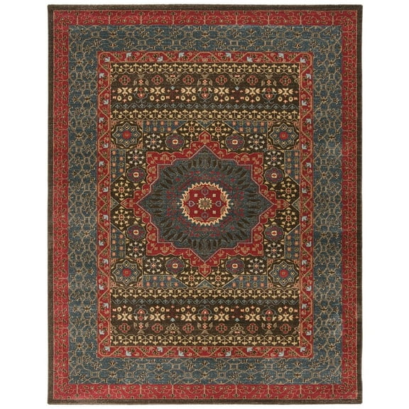 SAFAVIEH Mahal Lidija Oriental Area Rug, Navy/Red, 9' x 12'
