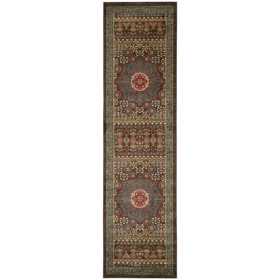 SAFAVIEH Mahal Lidija Oriental Runner Rug, Navy/Red, 2'2" x 8'